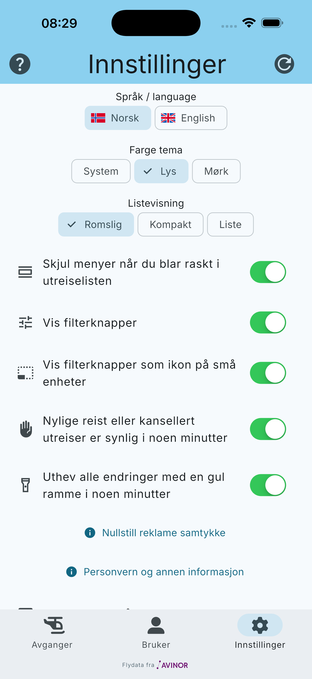 Innstillinger